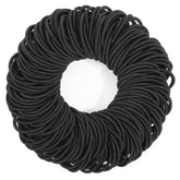 Anezus 200pcs black hair ties bundle for secure ponytails without snagging