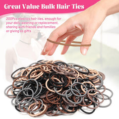 Anezus soft stretchy elastic hair ties prevent snagging and hair damage.