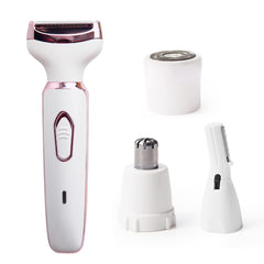 ANFOOS four-in-one heads close-up for customized facial, body, and bikini shaving