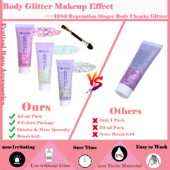 Angels Beauty Glitter Gel para el pelo, brillo duradero