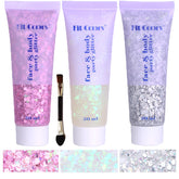 Angels Beauty Glitter Gel para rostro y cuerpo, brillo deslumbrante para fiestas