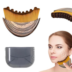 ANGEO lymphatic contour face brush targets chin and jawline for gentle drainage