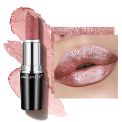 Anglicolor Glitter Metallic Nude Pink Lipstick tube featuring ornate Oriental totem design.