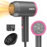 ANIEKIN hair dryer front view for quick styling and compact storage.