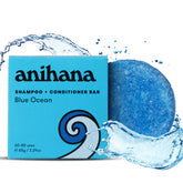ANIHANA barra shampoo acondicionador azul océano para cabello limpio y fresco