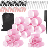 AnJOLi 60-pcs hair rollers set packaging for DIY curls at home.