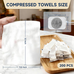 ANKEXIN textura suave de tela comprimida, absorbente para manos y rostro.