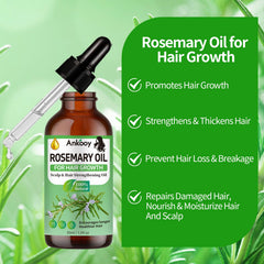 ANKOOY Rosemary Oil scalp massage to stimulate circulation and nourish roots.