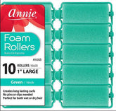 Annie foam hair rollers 1-inch pack for comfortable heatless curls.