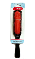 Annie Wire Cushion Wig Brush with soft bristles for gentle detangling on wigs.