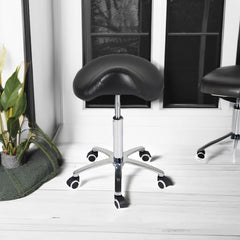 Antlu saddle stool foam cushion seat for prolonged comfort.