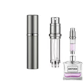ANTOKX travel perfume bottle gray outer, compact and easy to carry for daily fragrance.