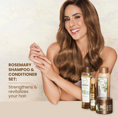 ANYELUZ rosemary conditioner bottle front provides smooth, manageable hair.