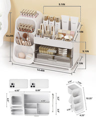 Anylady skincare organizer compartments in white help separate items for quick access.