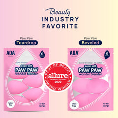 AOA Studio makeup sponge set pink rounded sides for flawless blending.
