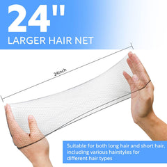 Aodada hair net closeup shows non-slip elastic grip for secure hold.