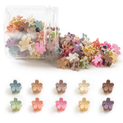AOENJIE mini flower clip set in bright colors for secure daily hairstyles.