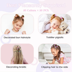 AOENJIE mini flower clip pink bloom, pocket-size cute accessory.