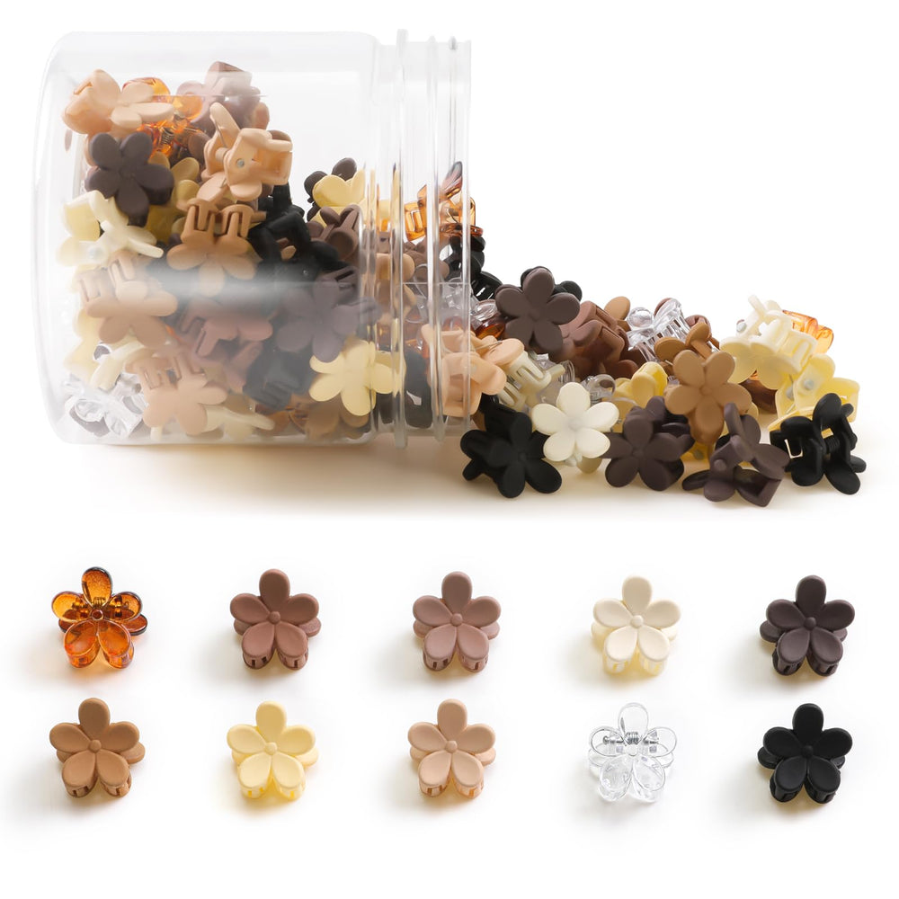 AOENJIE mini flower clips set pack with vibrant color options for daily styling