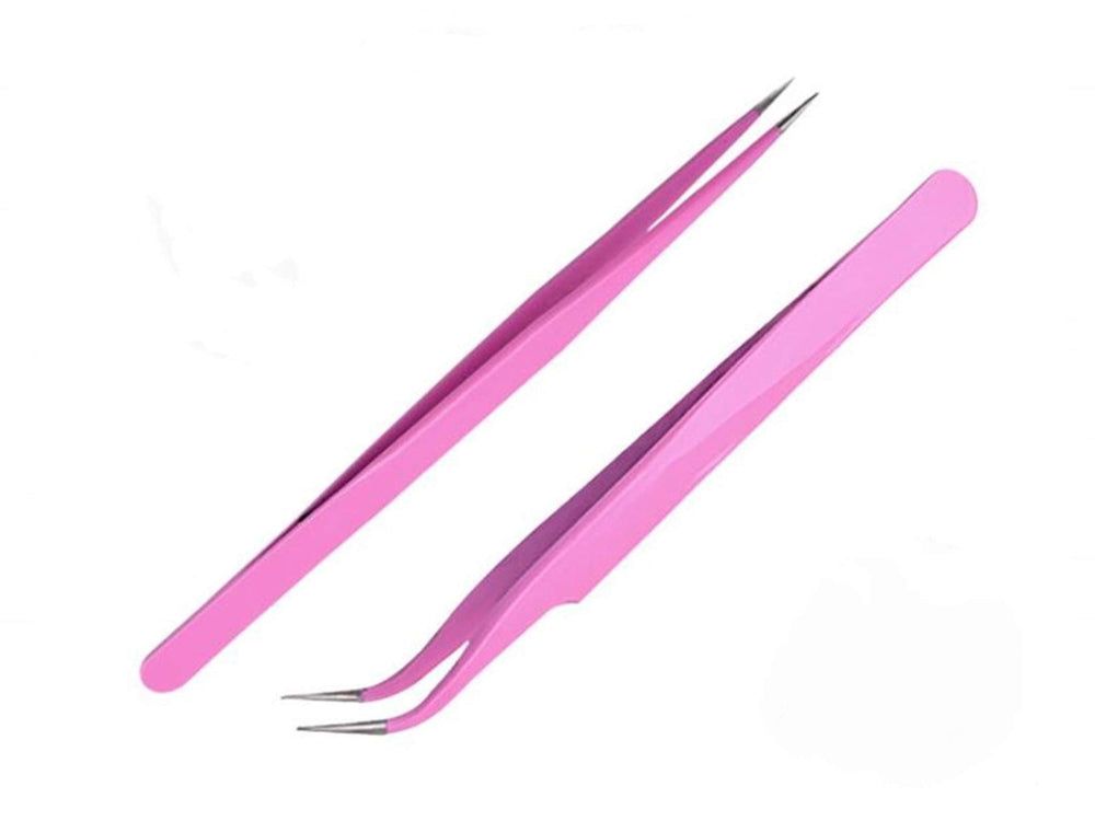 Aoshang straight-tip eyelash tweezers for precise lash placement.