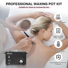 AOWOSA 600ml removable wax pot for easy cleanup after sessions
