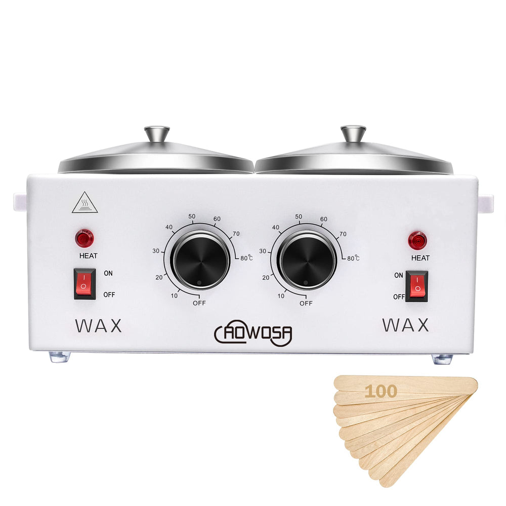 AOWOSA professional wax warmer with double pots for salon use.