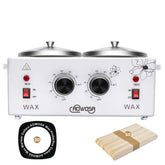 AOWOSA double-pot wax warmer for efficient salon waxing.