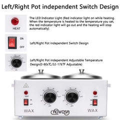 Removable wax pot for easy cleaning on the AOWOSA warmer.