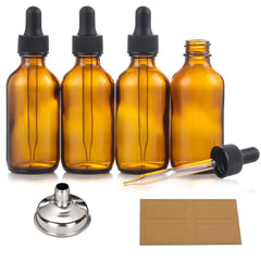 AOZITA 60 ml amber glass bottle with dropper for precise essential oil dispensing.