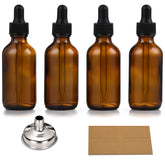 AOZITA amber glass dropper bottles 1oz set for safe essential oil storage.
