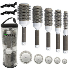 Aozzy round brush 19mm barrel for precise curls and smooth blowouts.
