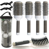 Aozzy round brush set for blow drying with multiple barrels for quick, smooth styling.
