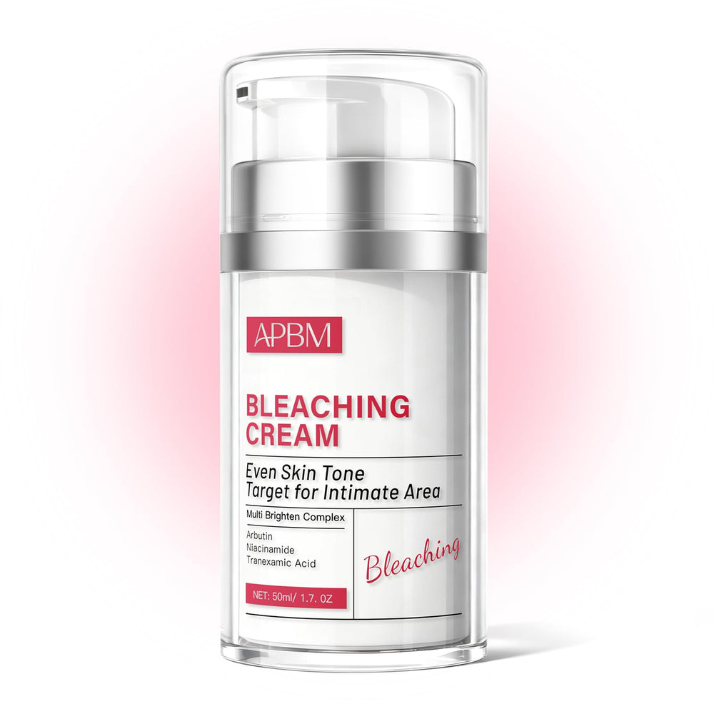 APBM Skin Lightening Cream bottle pour for smooth application