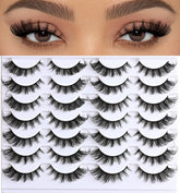 APCYUST natural fox eye lashes with 3D wispy fibers for a subtle, foxy look.