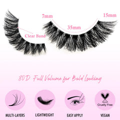 APCYUST Lashes Natural Volume for day-to-night wearable fullness.
