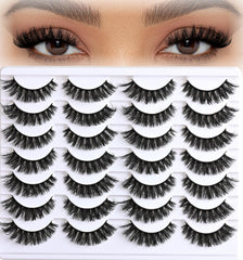 APCYUST Lashes Volume Mink Cateye 14-Pairs pack adds subtle cat-eye definition for daily wear.