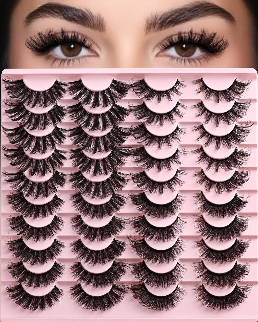 APCYUST wispy cat-eye lashes for voluminous, natural-looking eyes.