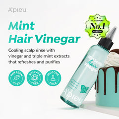 A’PIEU Vinagre de Menta, aplicación en el cabello para detox y brillo.