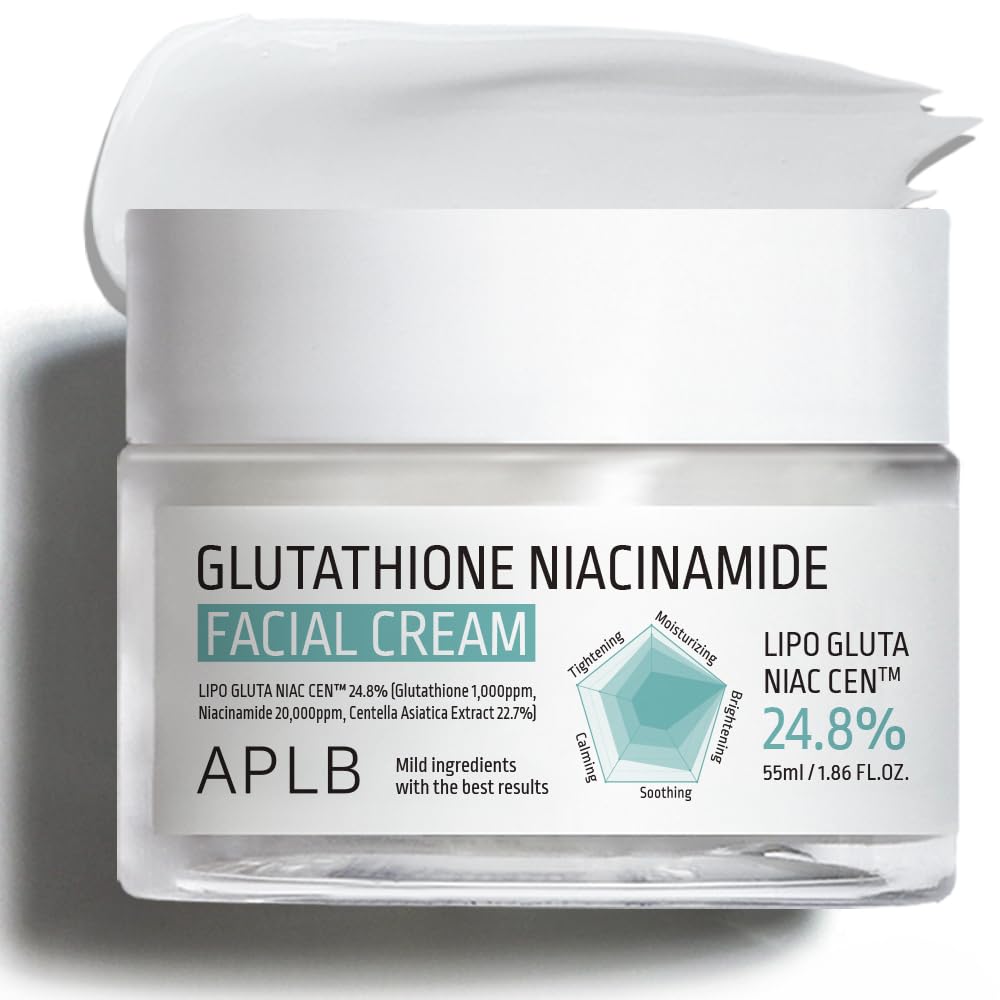 APLB crema facial Glutatión Niacinamida en bote, hidratación profunda para la piel.
