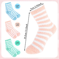 APLZGMG Aloe Infused Socks green stripes; gentle moisture for dry feet.