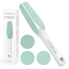 APRELM 3-Sided Nano Glass Foot File turquoise ready for at-home pedicures