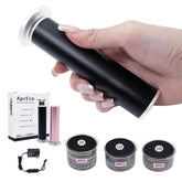 APRELM foot-callus-remover aluminum-body highlights durable housing for long-lasting pedicures.