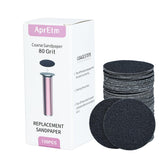 APRELM replaceable 80 grit disc for precise initial sanding on feet
