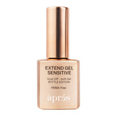 APRÉS Extend Gel Sensitive bottle showing HEMA-free formula for gentle, durable wear.