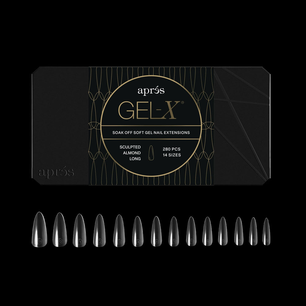 APRÉS Gel-X almond tip natural flat for a seamless natural look