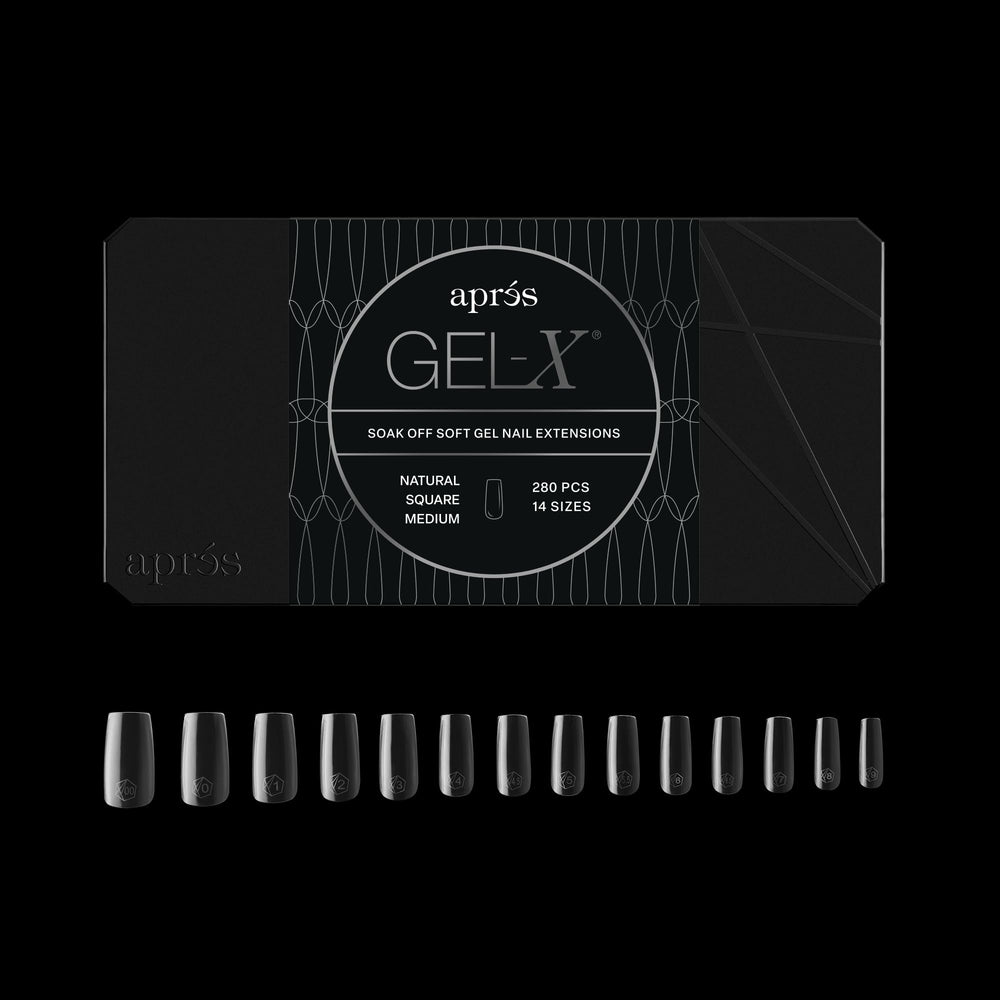 APRÉS Gel-X: caja de puntas 280 para uñas naturales con acabado suave.