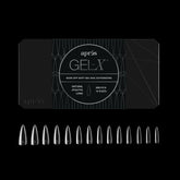 APRÉS Gel-X stiletto box tips, natural finish for versatile extensions.