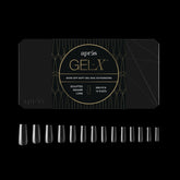 Tapas cuadradas APRÉS Gel-X en caja, acabado uniforme para un look profesional.
