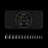 APRÉS Gel-X puntas almendra esculturadas con borde grueso para mayor durabilidad.