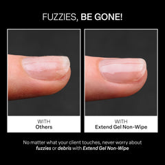 APRÉS Extend Gel Non-Wipe in action for precise Gel-X tip application.